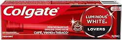 Colgate Creme Dental Clareador Luminous White Lovers Manchas de Café 70g
