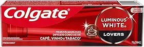 Colgate Creme Dental Clareador Luminous White Lovers Manchas de Café 70g