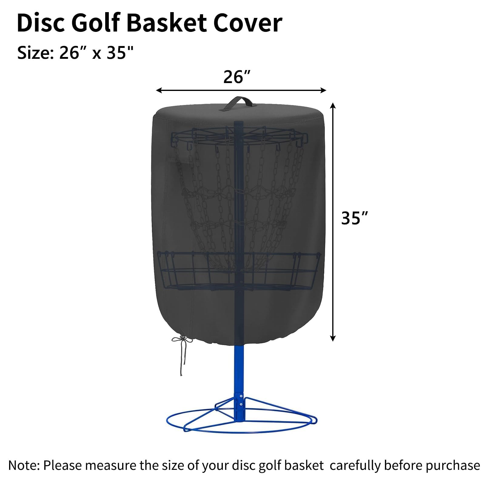MUTUSHI Disc Golf Basket Cover Outdoor Waterproof Chain Universal Flying Disc Golf Practice Basket Covers Dustproof Anti-UV 26