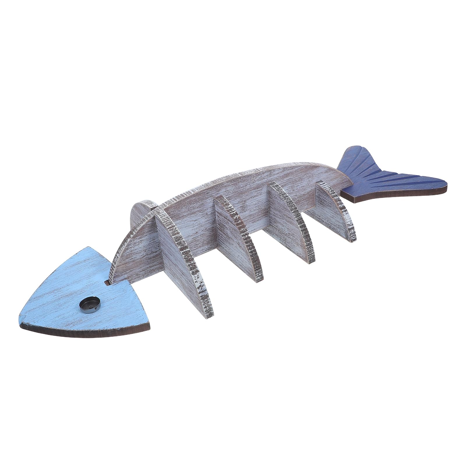 Étagère murale flottante bois poisson SHINEOFI rangement