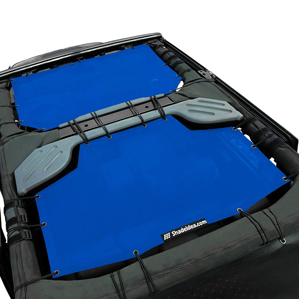 JK Sun Shade Top Compatible with Jeep Wrangler Sunshade Mesh Roof Blue