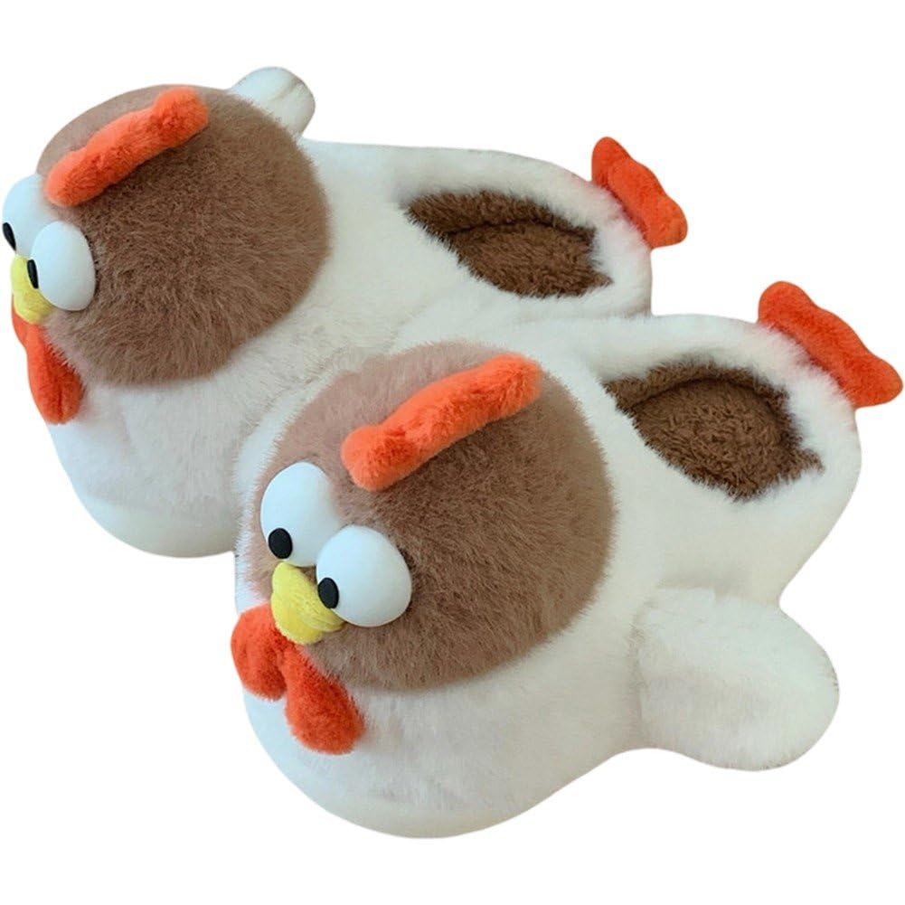 Pantoufles dinde de Thanksgiving en peluche douce pour adulte