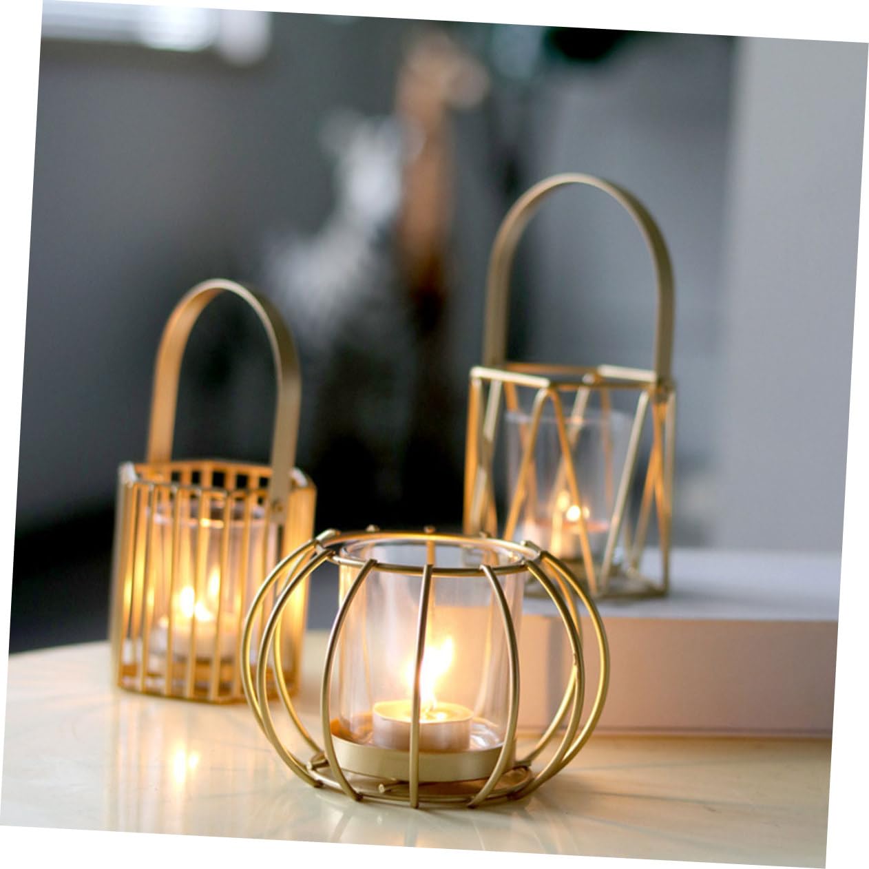 Cabilock 1pc Iron Candle Holder Iron Craft Rack Iron Candle Stick Table Indoor Decoration Wedding Decoration Party Candle Case Metal Wire Candle Holder Tea Light Holder Tealight Holder