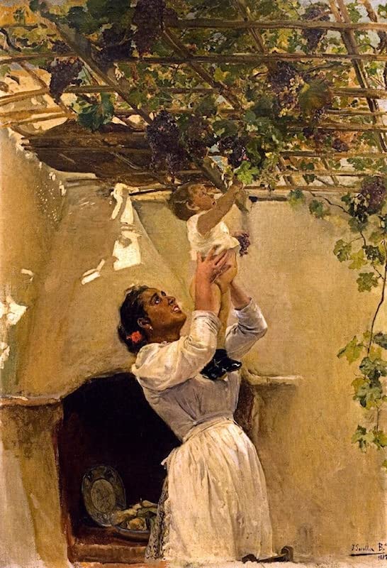 Affiche Impression d'art Vigne de Joaquin Sorolla 60x90cm