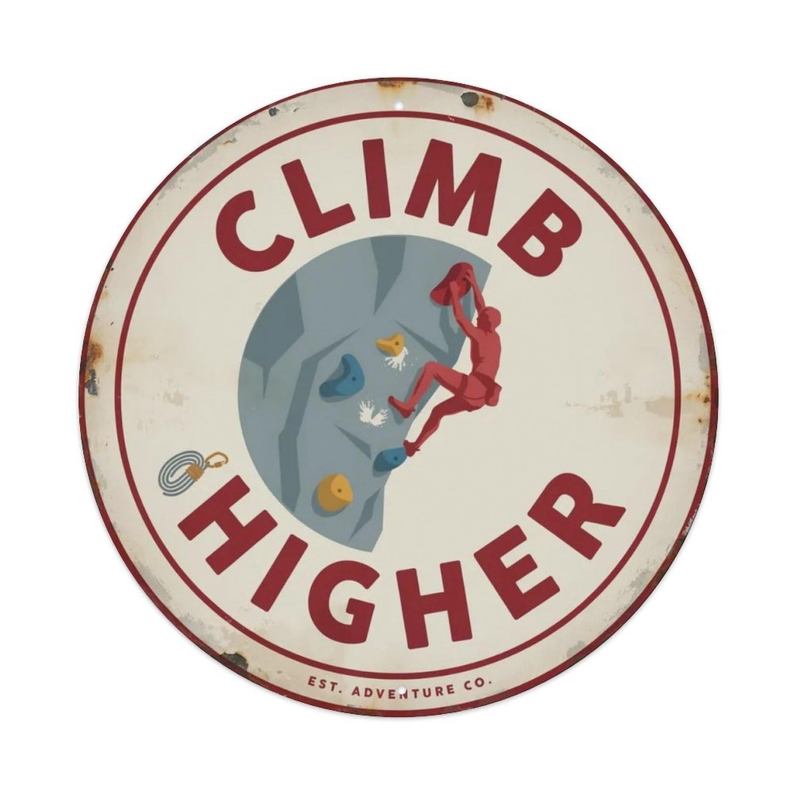 Lvalogy Style Climb Higher Metal Tin Sign Plaque