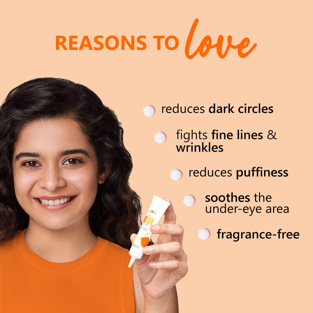 Plum 3% Vitamin C 3% Peptide & 3% Caffeine Eye Cream with Mandarin | Reduces Puffiness & Dark Circles | Improves Firmness & Elasticity| Reduces Fine Lines | Fragrance-Free | 100% Vegan 1