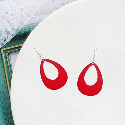 Miniatura 6 de Aretes ovalados de neón de los años 70, 80 y 90, aretes retro para mujer, accesorio de disfraz de fiesta de Halloween retro de los años 80