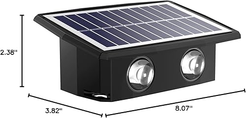 Miniatura 7 de Luz solar de pared para exteriores, luces de pared arriba y abajo, luces de pared para exteriores, carcasa de aluminio para patio, terraza, jardín,