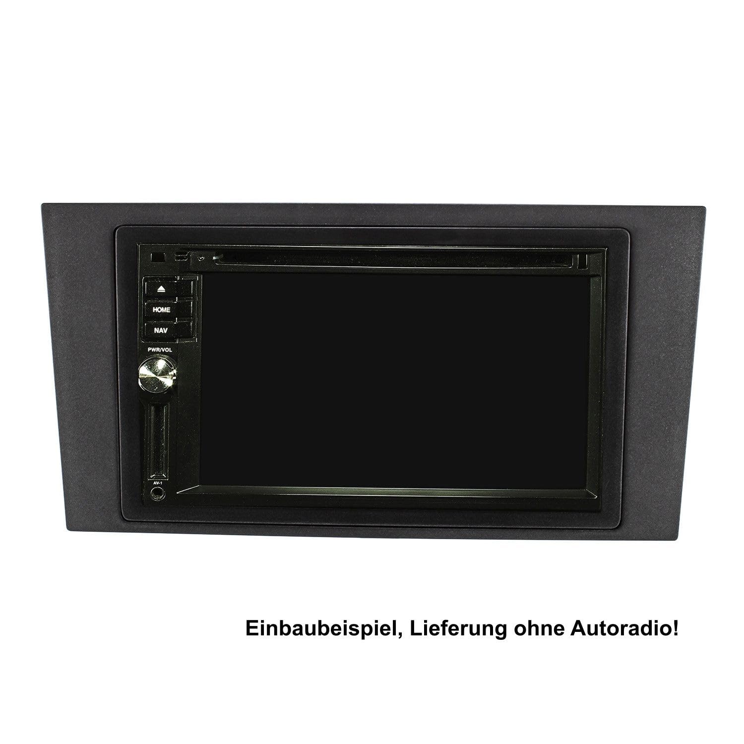 tomzz Audio 2415-134 Doppel DIN Radioblende Set kompatibel mit Ford Mondeo MK3 Facelift Bj.2003-2007 dunkelgraumetallic mit Einbaukit