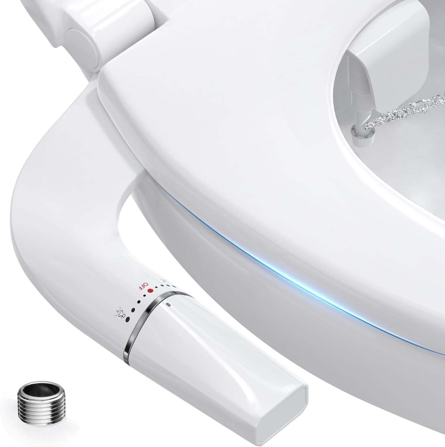 BYRISONBidet Aufsatz für Toilette mit EdelstahlWasserzulauf