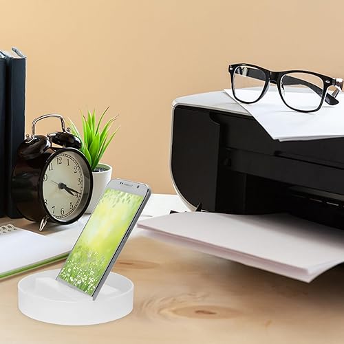 Miniatura 3 de TEHAUX Molde de resina para teléfono celular, soporte para teléfono celular, molde de resina de silicona, soporte redondo para teléfono móvil, molde