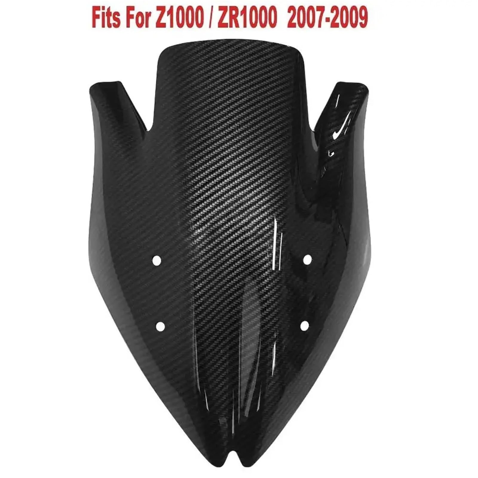 Przednia szyba motocyklowa Pasuje do Z1000 ZR1000 2007-2009 Szyba przednia z włókna węglowego - zamiennik OE 39154-0020