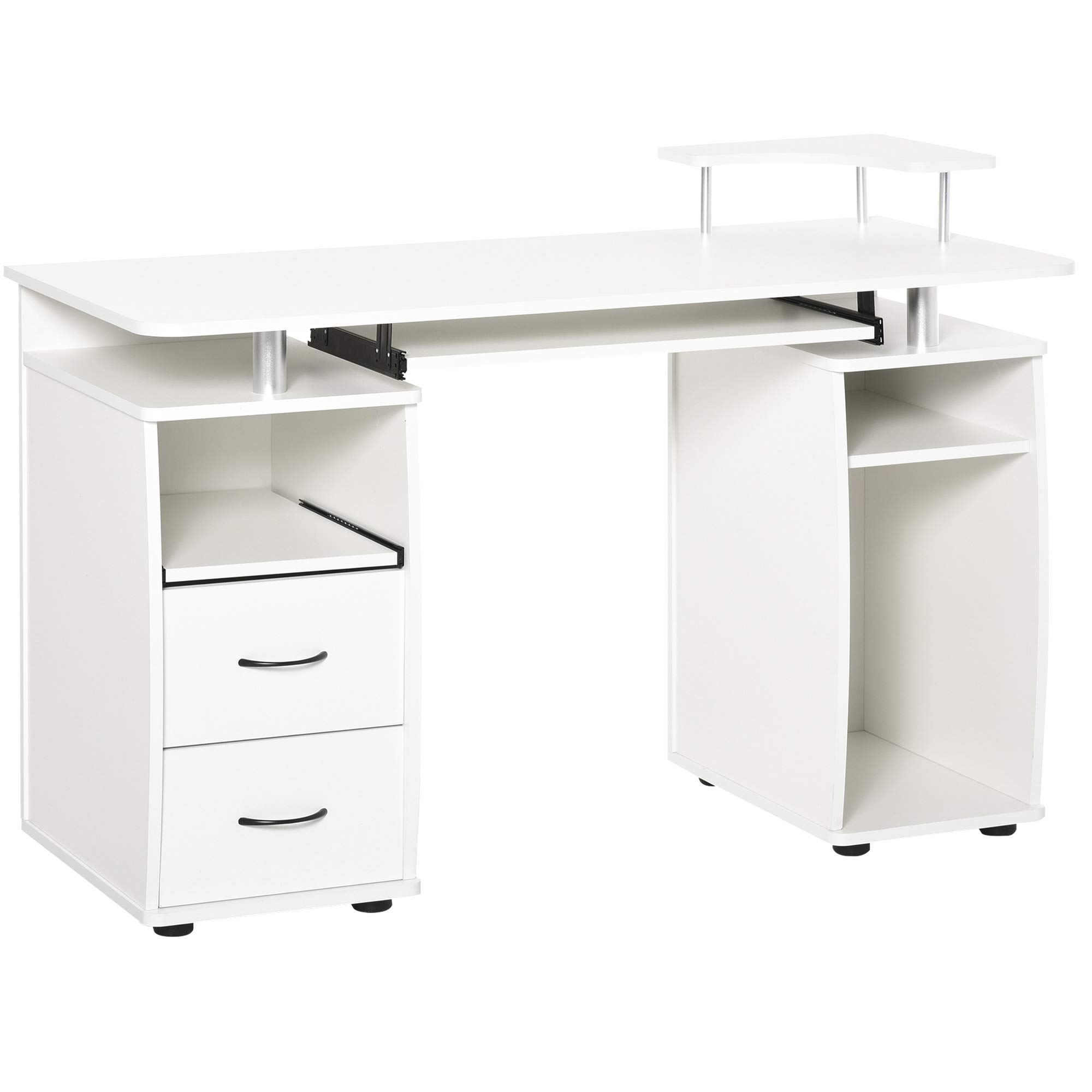 Buy Computer Desk Office PC Table Workstation with Keyboard Tray