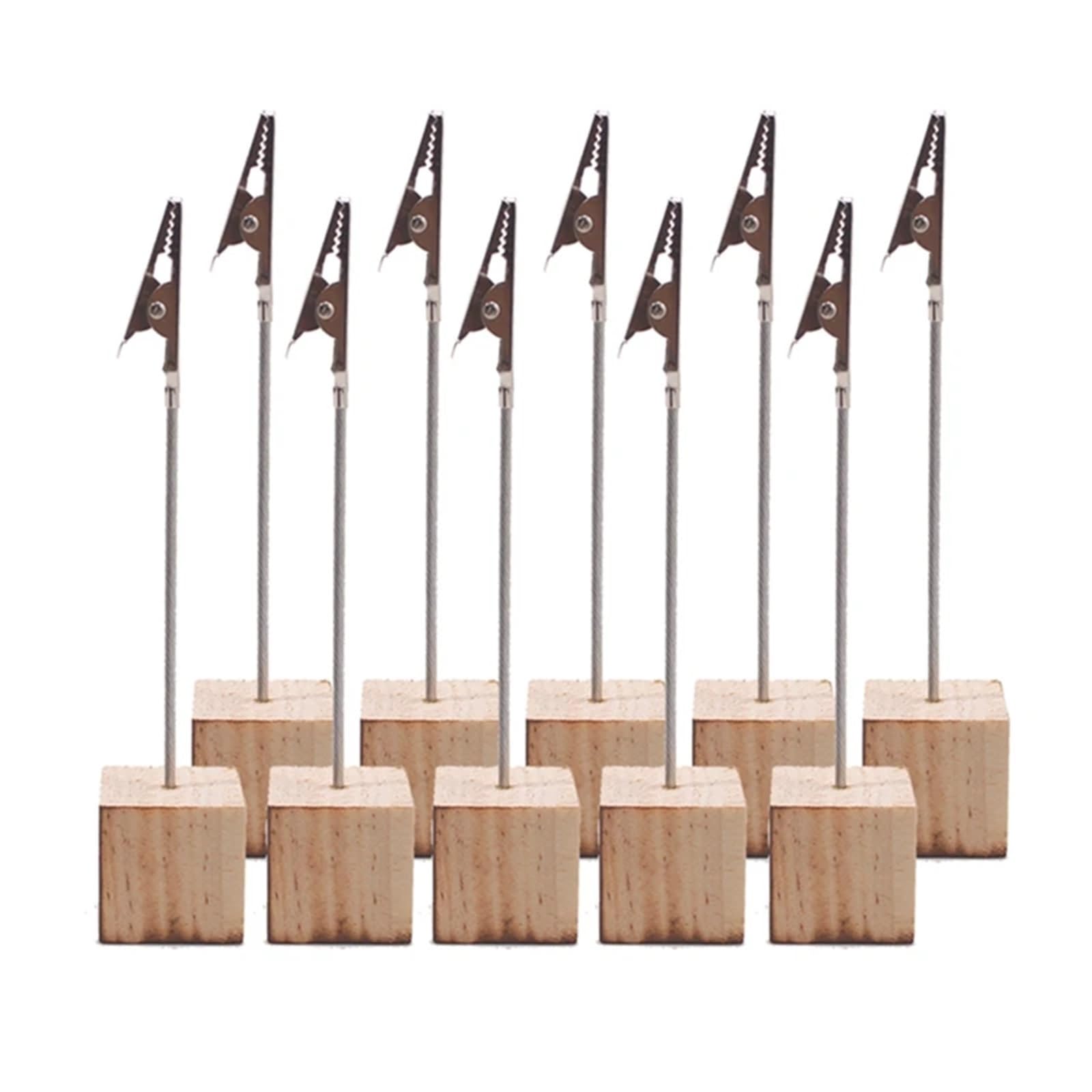 Gwyzax Table Number Holders Place Card Holder,12/30/80pcs Natural Wooden Place Card Clip,Wooden Place Card Holders,for Wedding,Birthday Party(30pcs)