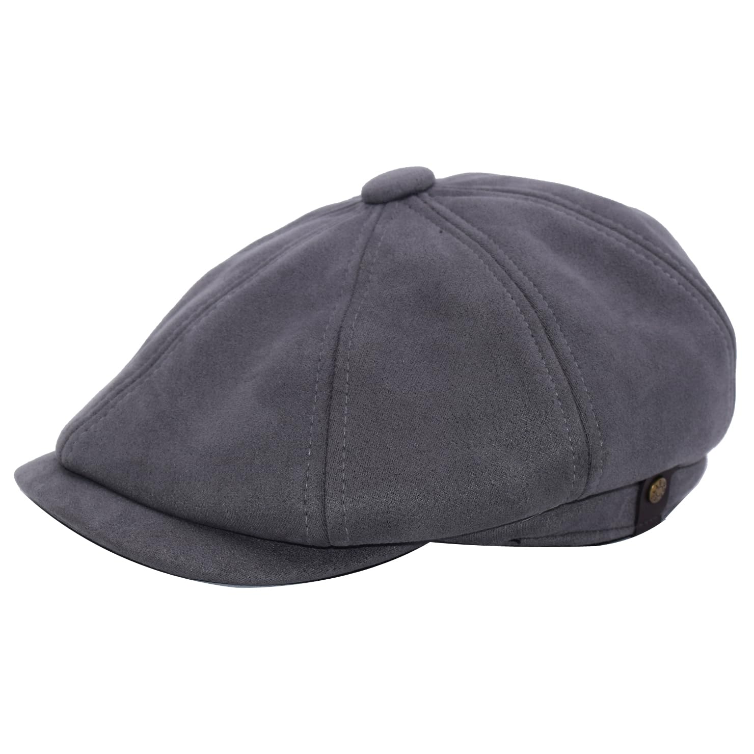 Yosang Men's Vintage Newsboy Flat Cap 100% Cotton Gatsby Ivy Golf Cabbie Hat Grey