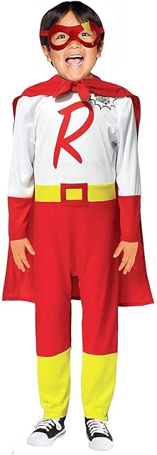 Amscan 9908554 Child Boys Official Ryan's World Licensed Red Titan Fancy Dress Costume (4-6 years)