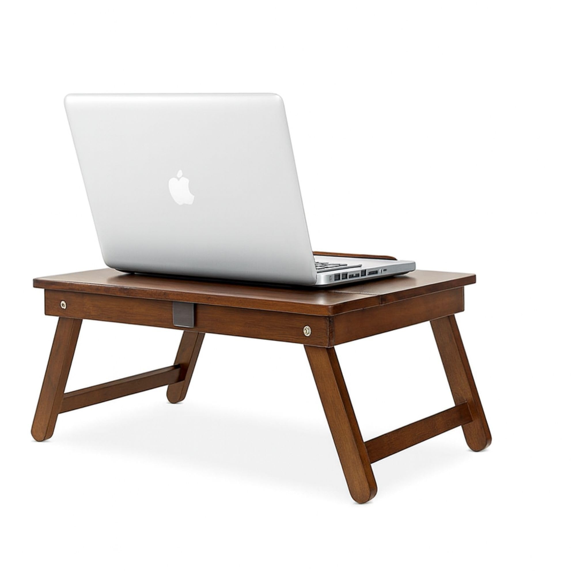 JAL HANDICRAFTS Wooden Laptop Table Standard Adjustable Study Table with Laptop, Portable Lap Desk, Multifunctional Bed Table with Drawer and Folding Legs (Brown)-image-40