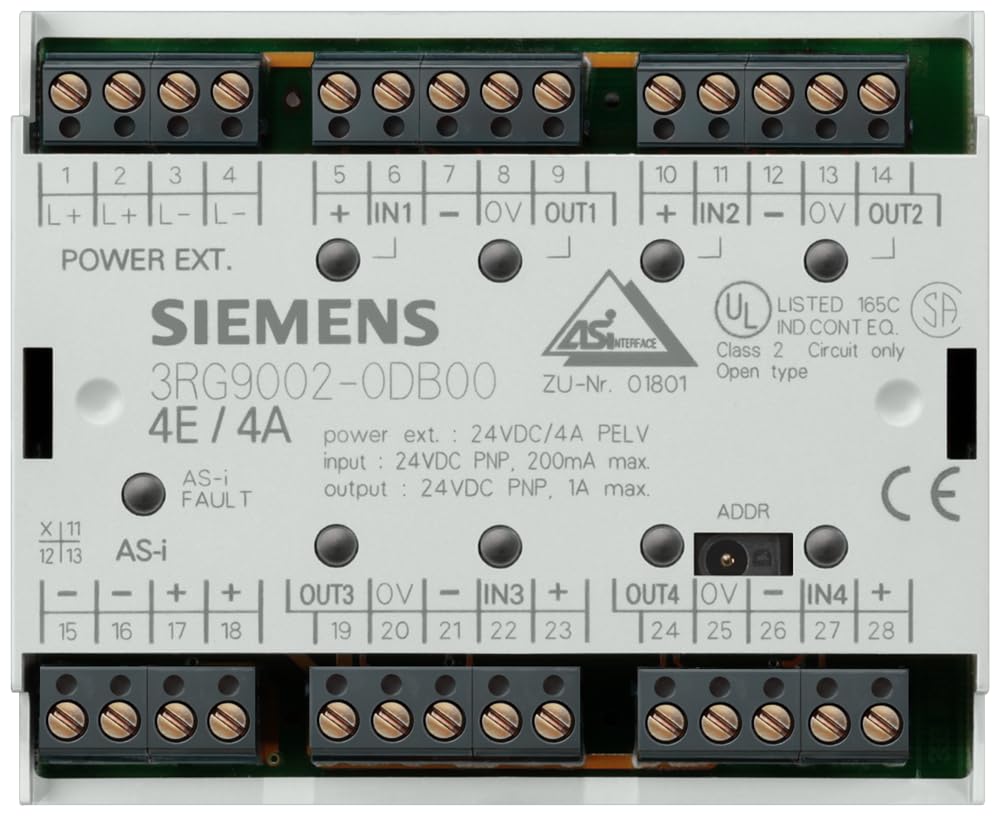 Module E/S 4e/4S Siemens rail din automate industriel bornes vis