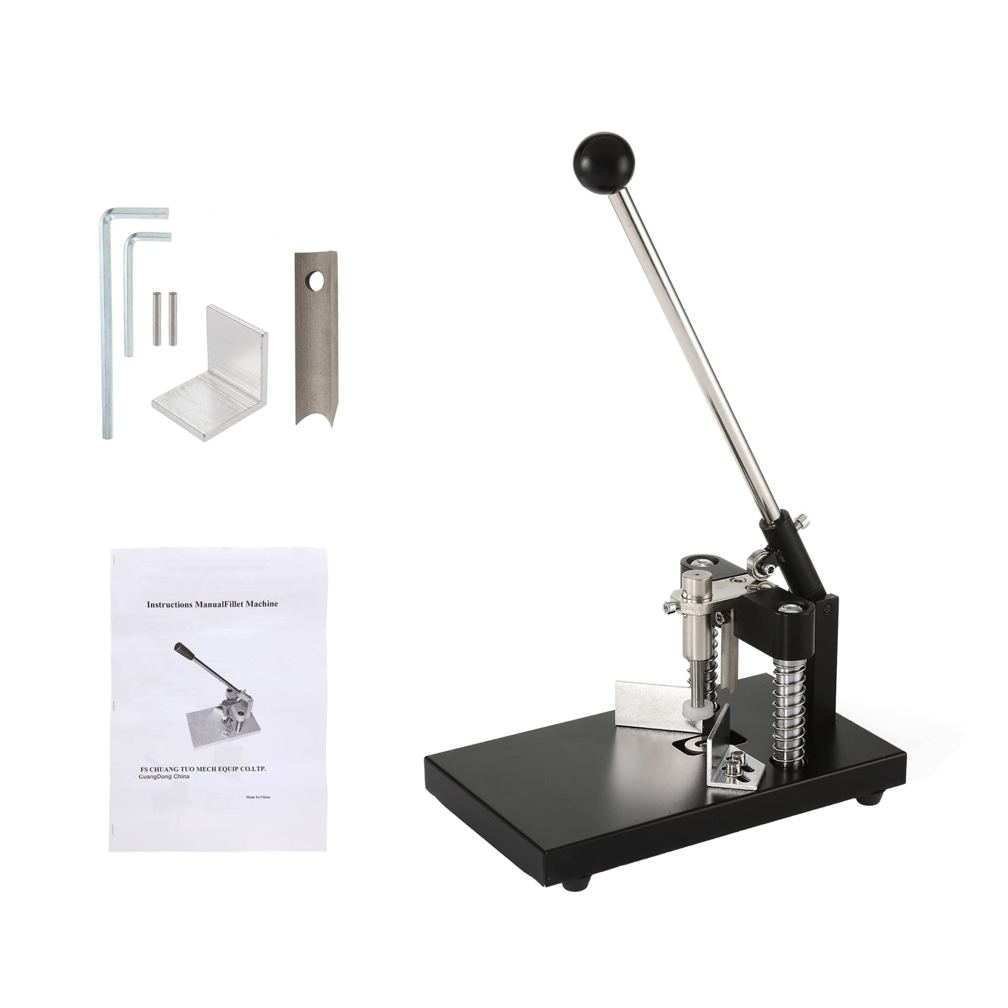 Maszyna do zaokrąglania rogów R6mm R10mm Heavy Duty papierowy nóż do rogów dziurkacz z urządzeniem do przytrzymywania papieru A3 stal metalowa(Black with R6 R10)