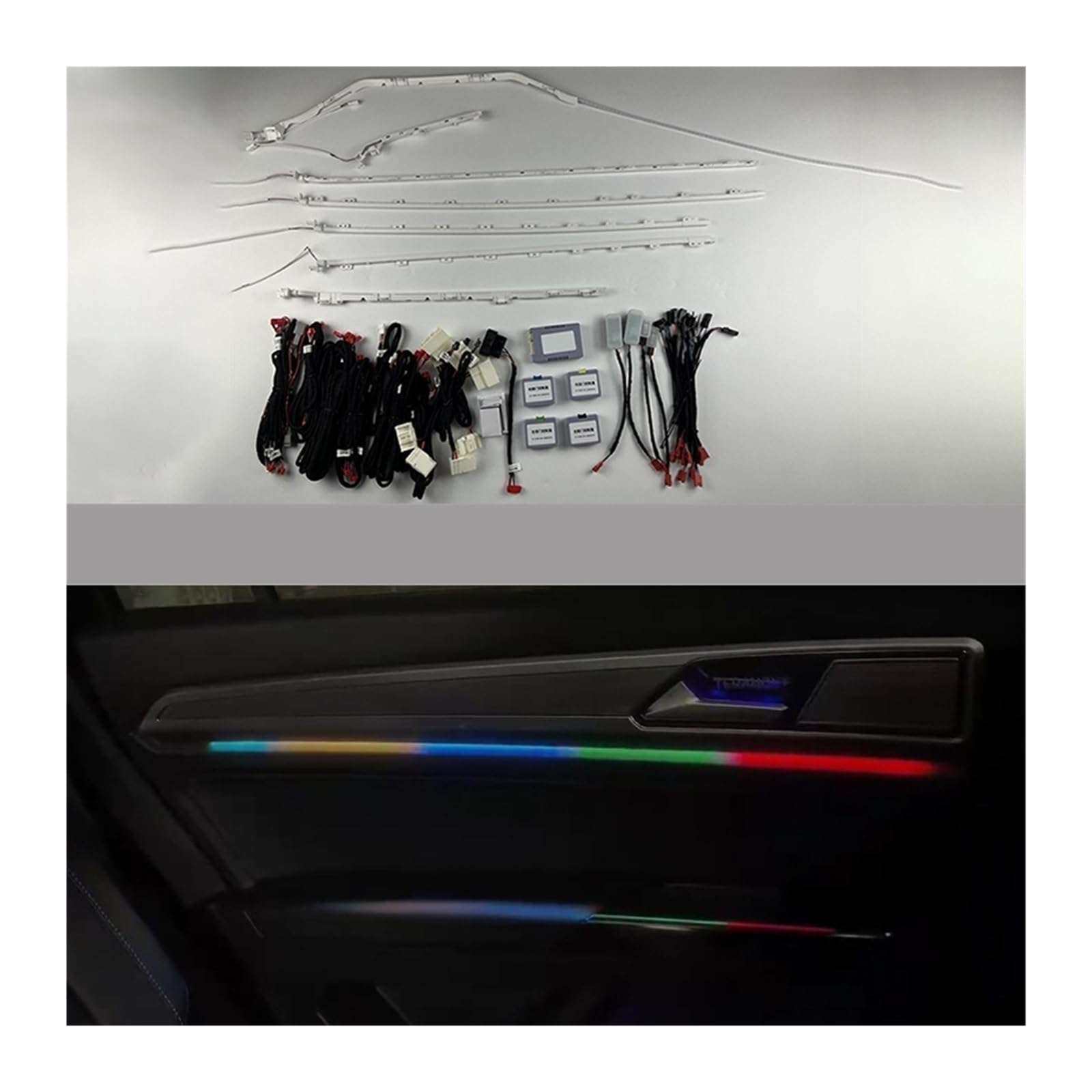 Mold Highlight Version 20 Lights Illusion Atmosphere Lamp Compatible with VW Teramont 2017-2020 Screen Control(C)