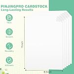 White Cardstock 8.5 X 11,Card Stock Paper 8.5 X 11 Printer Paper,40 Sheets Thick Cardstock for Construction,Scrapbooking,Crafts,Drawing,Business Cards,Invitations,Menus,DIY Cards Making,Arts,Brochures