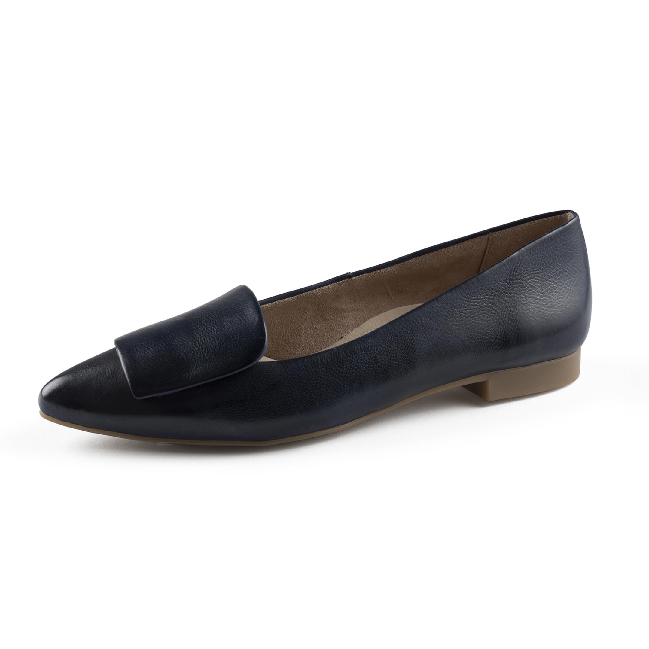 Paul Green Damen Ballerinas — Klassische Ballerinas Blau, Lederinnenfutter, Flacher Absatz