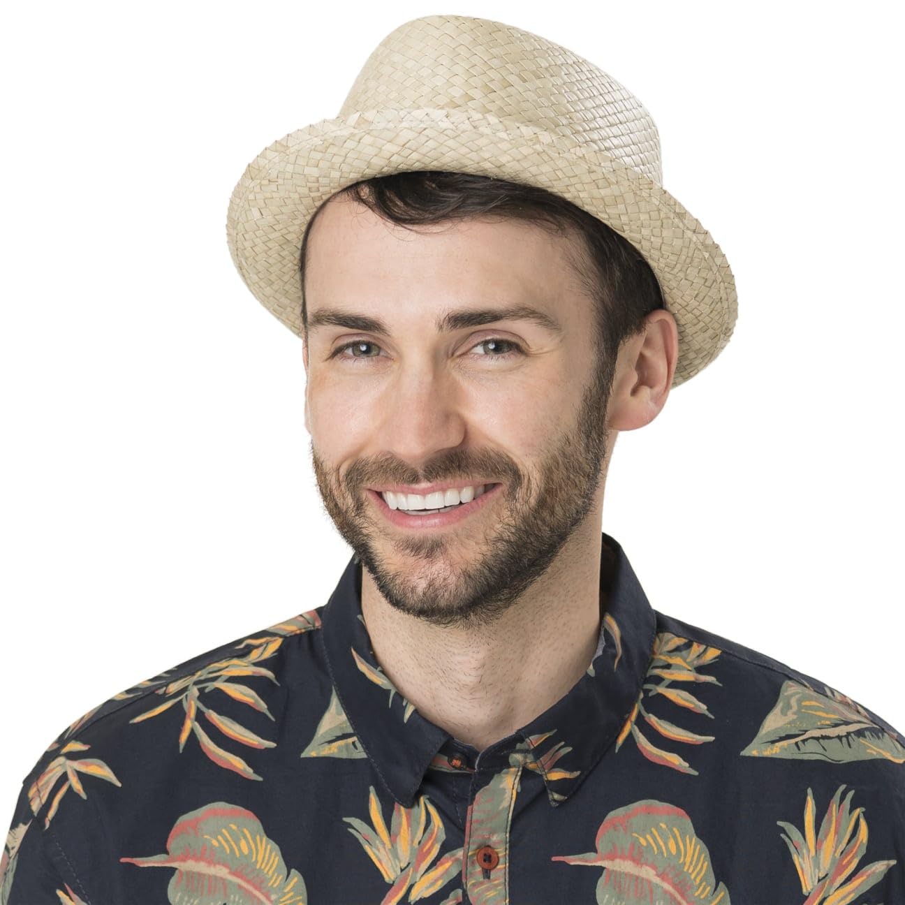 Lipodo Classic Diamond Crown Straw Hat Women/Men Nature 6 3/4-6 7/8