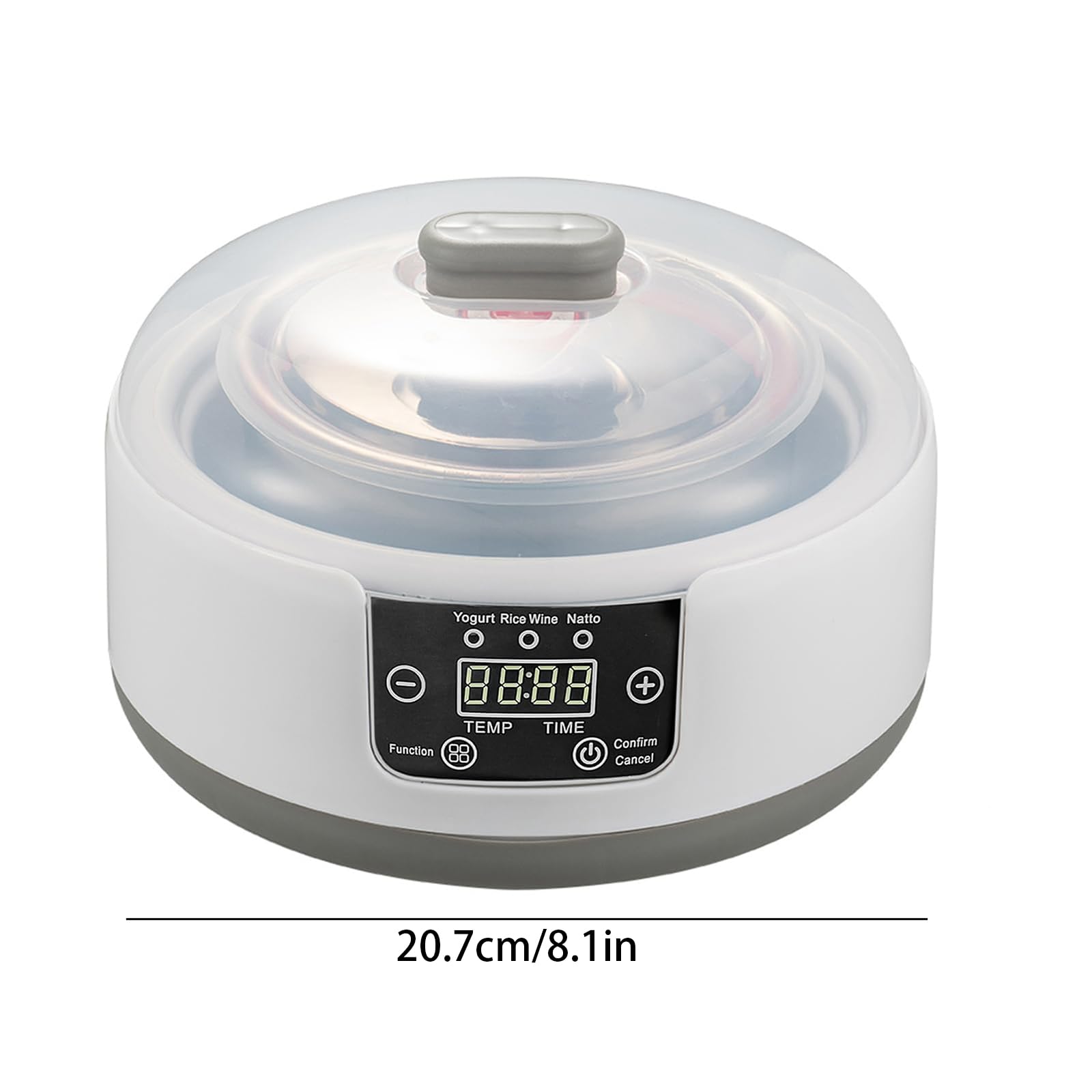 Yogurtiera per Yogurt Probiotico, Macchina Automatica per Yogurt | Yogurtiera con controllo di temperatura e tempo, yogurtiera con vasetti in vetro per yogurt greco e vegano fatto in casa