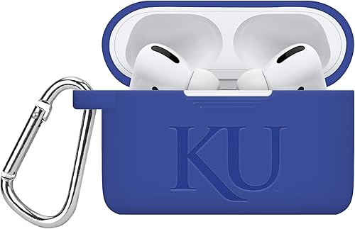 AFFINITY BANDS Kansas Jayhawks - Funda de silicona grabada compatible con Apple AirPods Pro (azul)