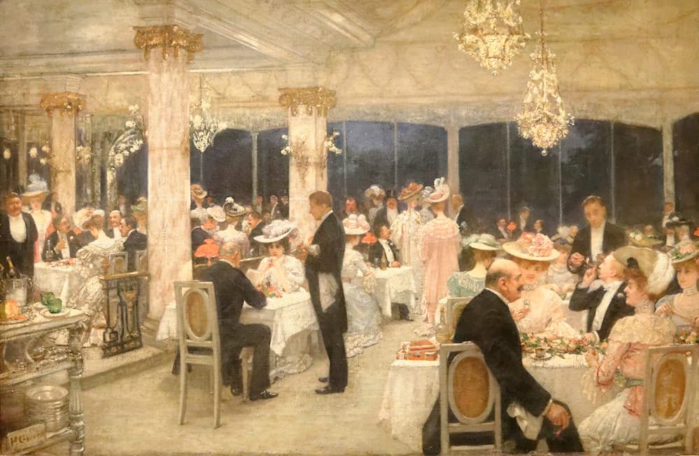 Toile Un Soir De Grand Prix impression d'art prestigieuse Henri Gervex grand format mural 60x90