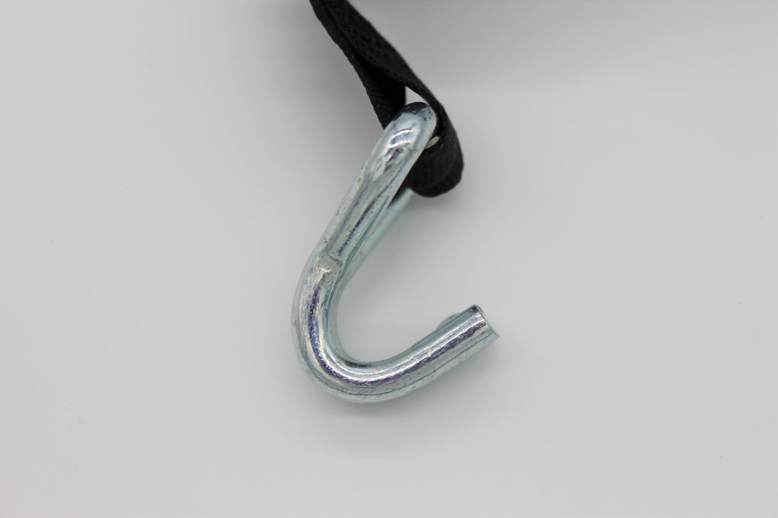 4 correas de amarre automáticas con gancho puntiagudo, 1,8 m x 25 mm, 300/600 daN