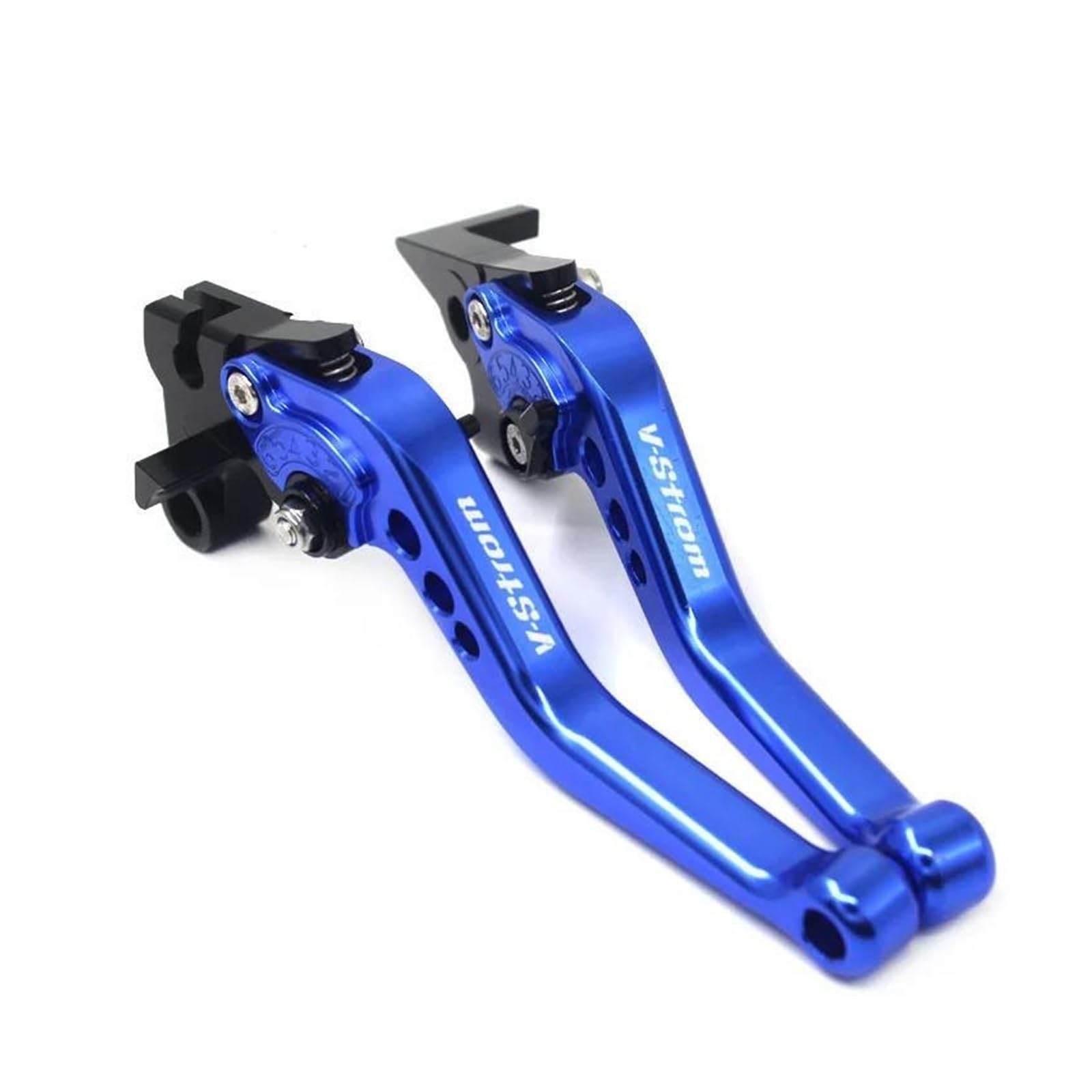 For SUZUKI V-Strom 250 650 DL650 DL250 Vstrom 650/XT Short Motorcycle Accessories CNC Adjustable Brake Clutch Levers(Blue)