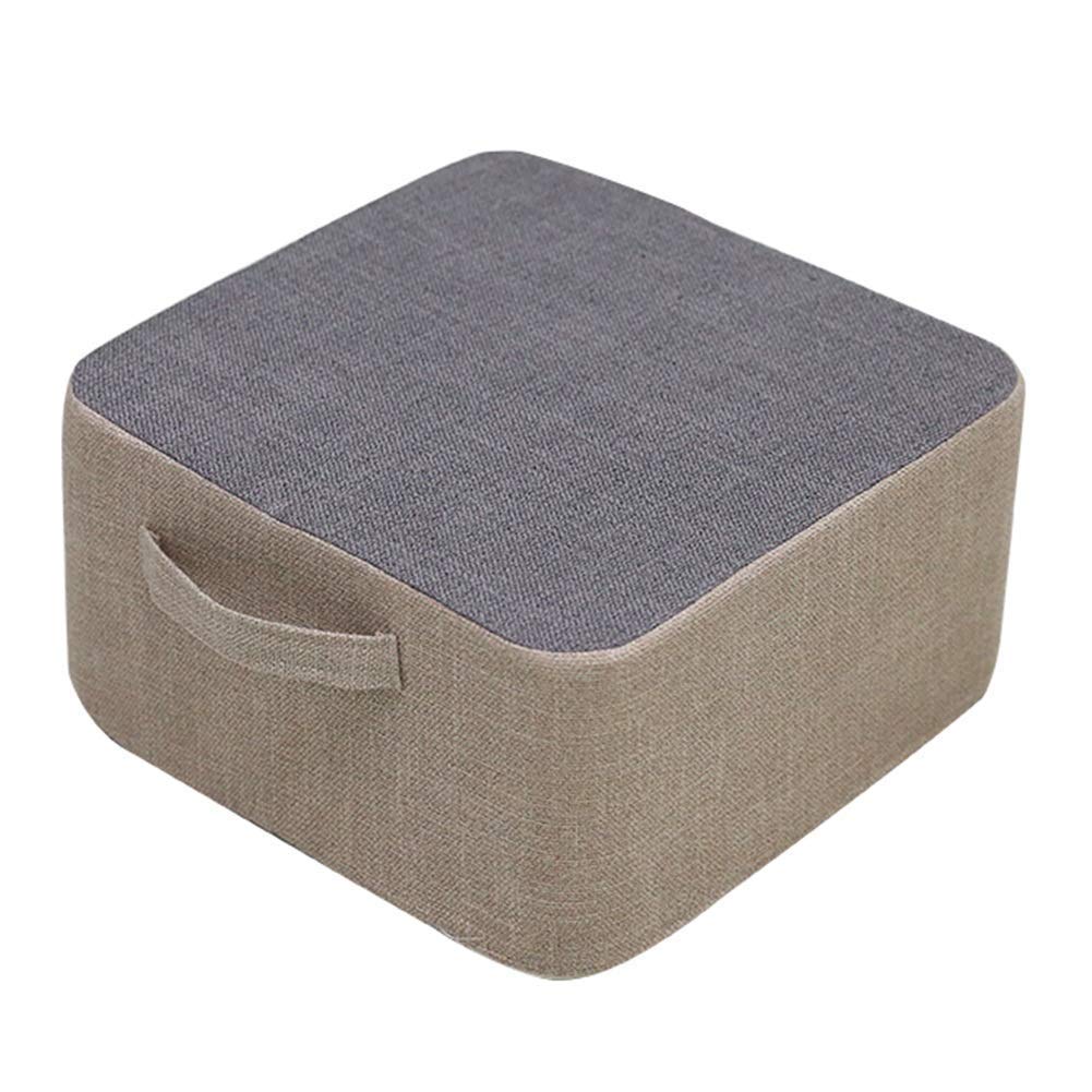 Pouf coussin de sol futon MU en tissu déhoussable 39x39x20 cm modèle C