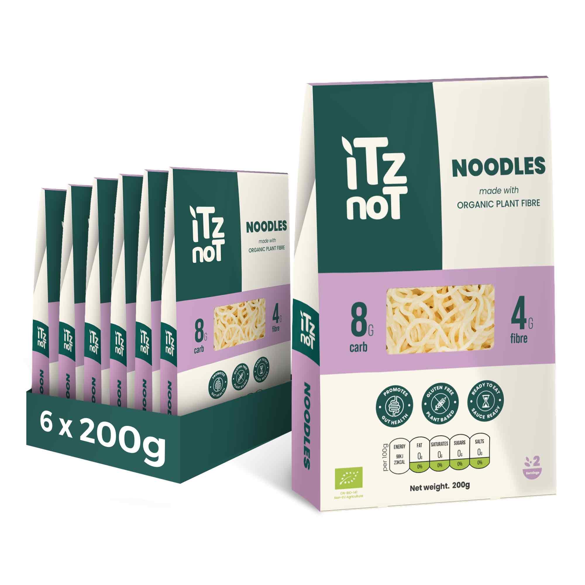 Sponsored Ad – jusT Noodles (Pack of 6, 200g Each) Ready Cooked, Shirataki, Moyu, Konjac Plant Fibre Pasta, Low Carb, & No Added Preservatives, Healthy, Gluten Free, Gut Health. 100% Natural