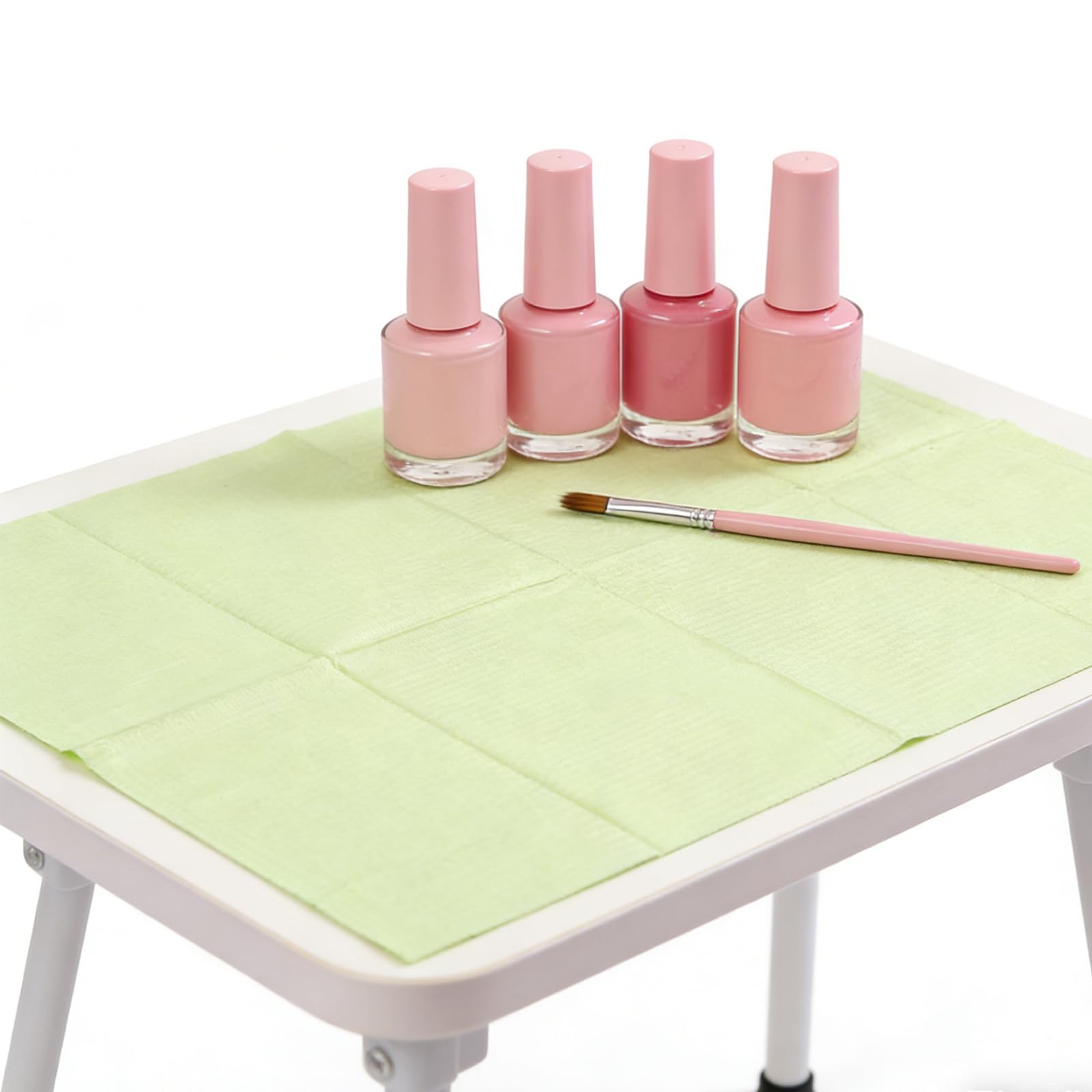 Generic Tapetes Desechables para Mesa de Manicura 125 Piezas, Manteles Absorbentes Color Verde Aguacate, Almohadillas Limpias para Tatuajes y Uñas, Manteles de Papel para Salón
