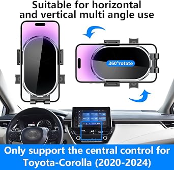Car Phone Holder for Toyota Corolla 2020-2026 ,Corolla Cross 2022-2026 Auto Accessories Navigation Bracket Interior Decoration Dashboard Cell Mobile Phone Mount Holders case Accessory
