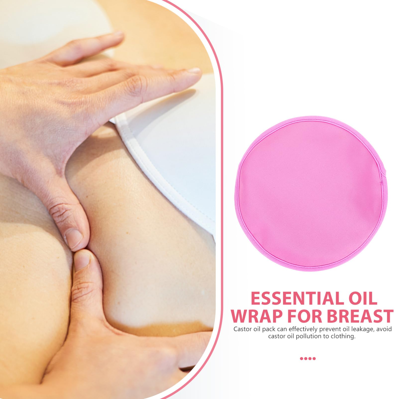 LIFKOME 2Pcs Oil Pack Wrap for Breast Care Soft Comfortable Sleep Helper Washable Lightweight Oil Pack Pad for Relaxation Support