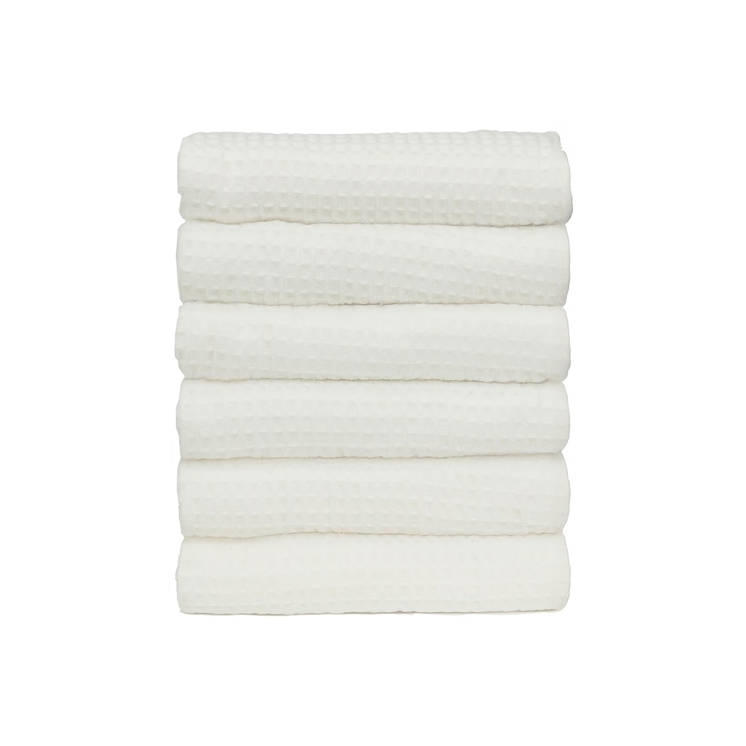 Foundations ThermaLux Baby Blanket Set, 6-Pack Waffle-Weave Acrylic, Breathable, for Full-Size & Compact Cribs, Durable, Lightweight & Soft Baby Blankets for Girls and Boys, White