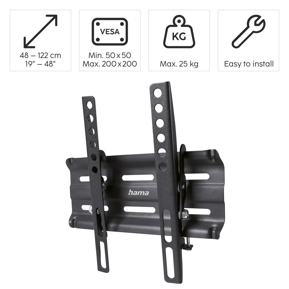 Produktbild von Hama TV Wandhalterung - Neigbar Für 32-75 Zoll Fernseher