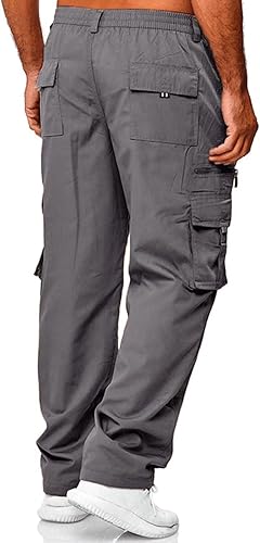 Miniatura 3 de Pantalón de carga para hombre al aire libre, ligero, táctico, para senderismo, jogger, ajuste clásico, bolsillos múltiples