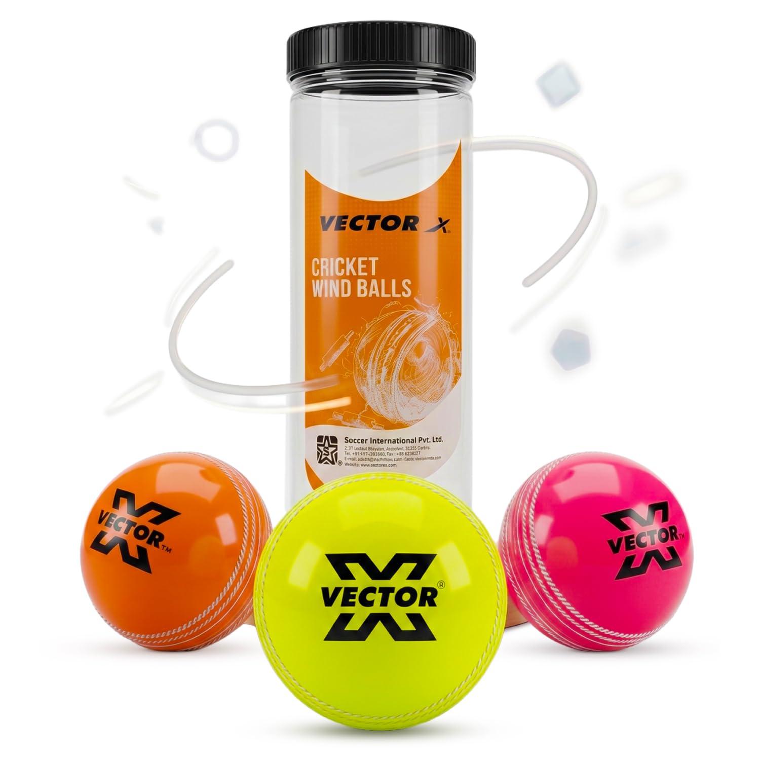 Vector X Swing PVC Cricket Practice Wind Ball Set for Indoor/Outdoor Play Street, Beach, All Age Groups, Teams, Schools, Clubs and Individual Players (Heavy Weight) Pack of 6 Multicolour Balls-image-34