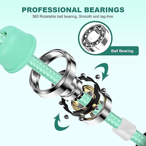 Miniatura 5 de Cuerda de saltar de entrenamiento, cuerda de salto con peso para mujeres, cuerda de saltar ajustable sin enredos para hombre, ejercicio de fitness