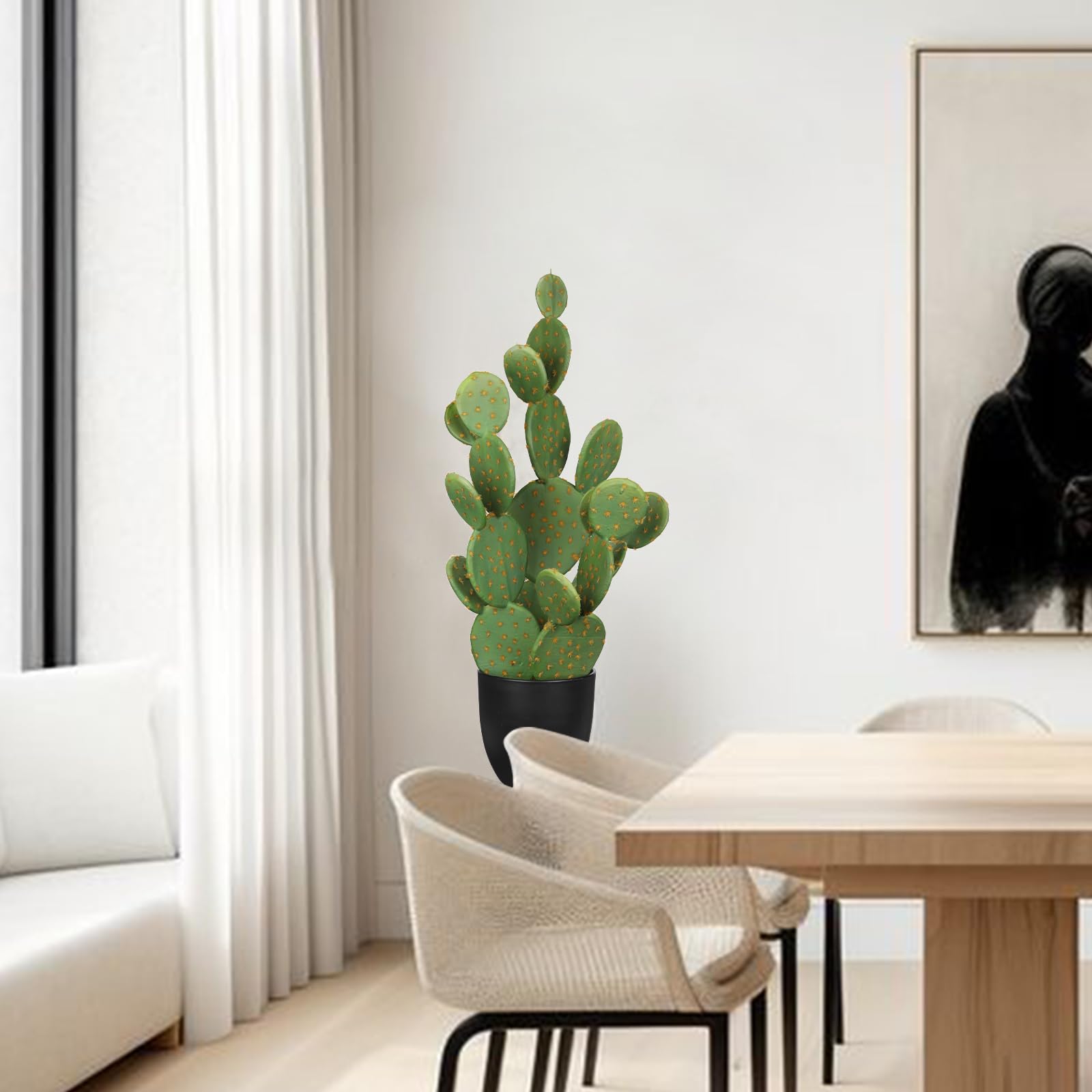 Amazon.com: DILATATA Tall Fake Cactus Plant 27.5 inch Large Artificial  Cactus Tree 'Prickly Pear Cactus' Faux Cactus Desert Plants Big Fake Cacti  for Home Garden Office Decor : Home & Kitchen