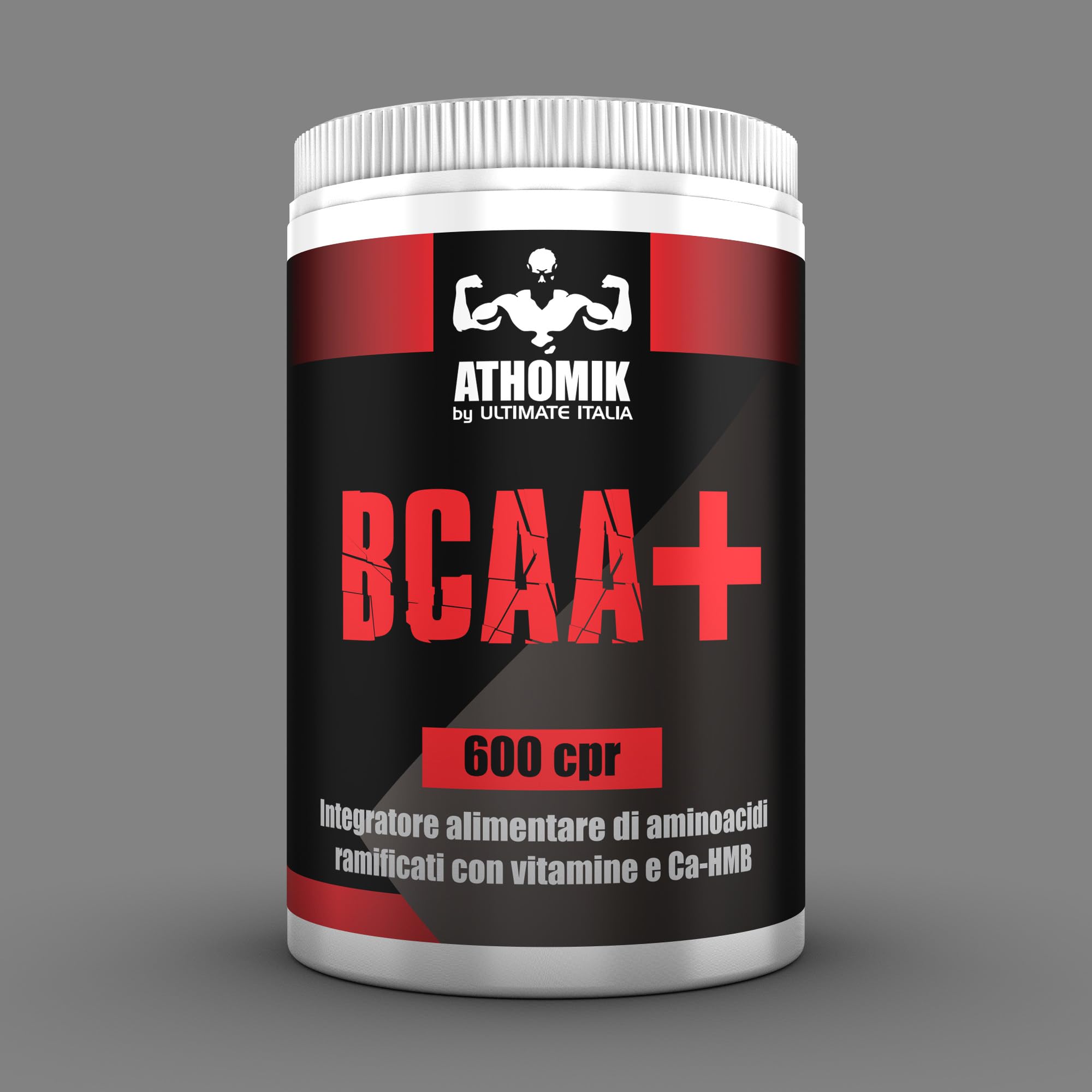 Athomik by Ultimate Italia - BCAA + 600 cpr - Integratore alimentare di aminoacidi ramificati con vitamine e Ca-HMB