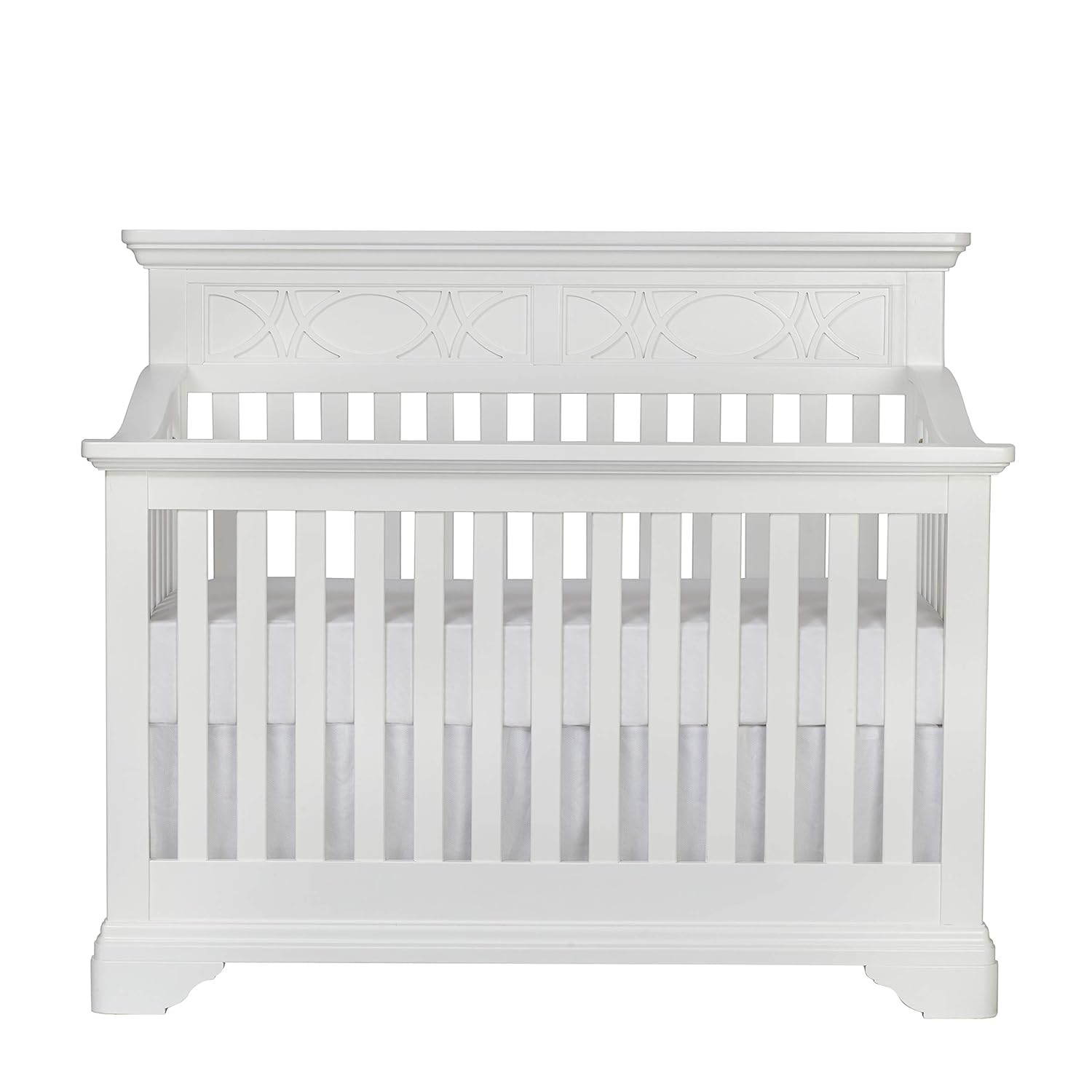 Baby Cache Haven Hill 4-in-1 Convertible Baby Crib in White Lace