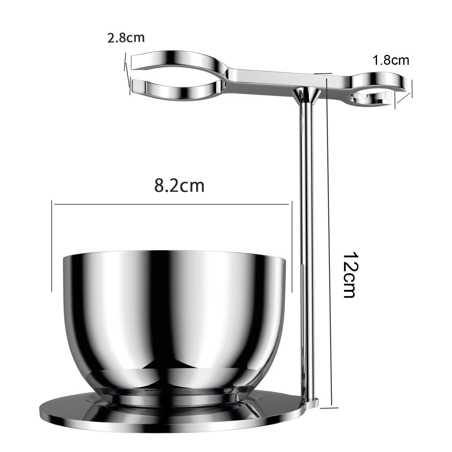 Ensemble de rasage 3 en 1 avec brosse à raser, bol à poils de blaireau et support en acier inoxydable universel pour hommes cadeau de rasage humide (03)