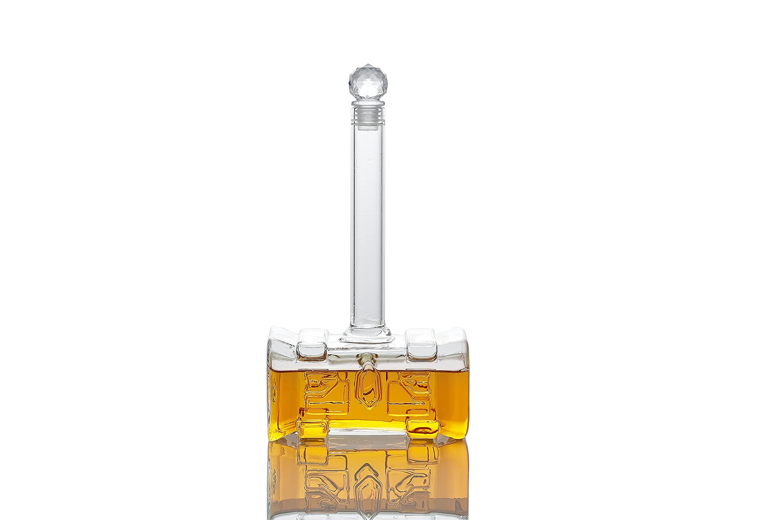 Carafe à whisky fabriquée à la main en forme de marteau de Thor, distributeur de boissons pour vin, brandy, bourbon, scotch et schnaps, 400 ml