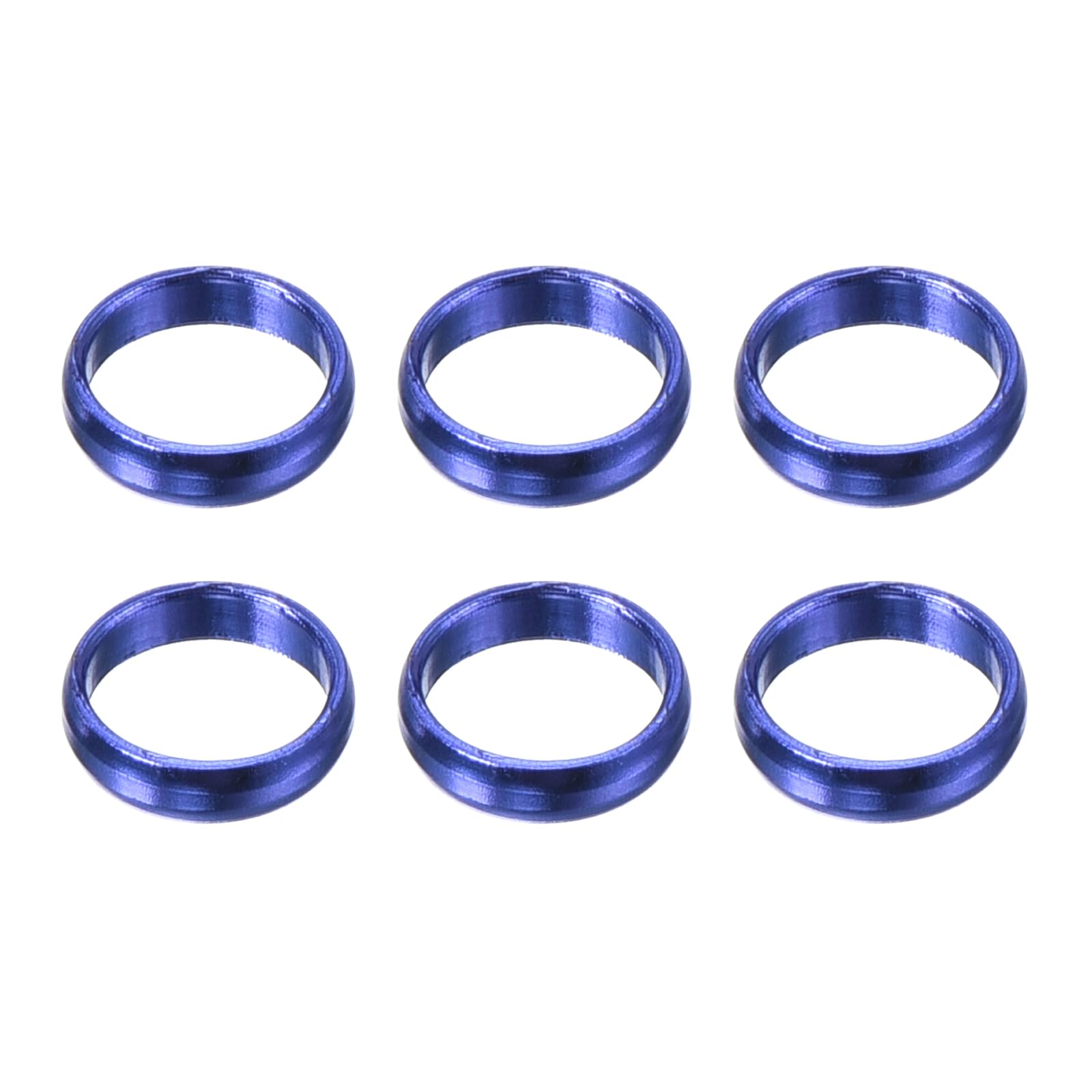 YOKIVE 6 Pcs Dart Shaft Rings, Indoor Outdoor Aluminum Dart O-Ring Accessory | Home, Club, Nylon and Plastic Shafts (Blue)
