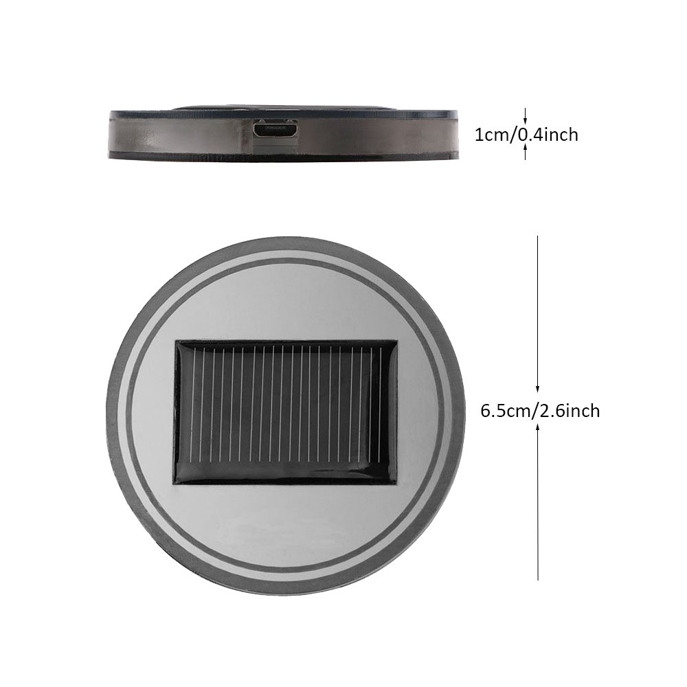 Youngine 2 Pack Solare LED Car Holder Tappetino Pad Impermeabile Bottiglia Bevande Coaster Luce incorporata e sensore di Vibrazione Auto Decorazione Lampada Luce (Blu)
