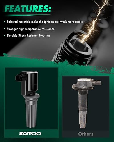 Vista 284 de Scitoo Bobinas de encendido cuadradas para Cadillac (Paquete de 8 unidades)